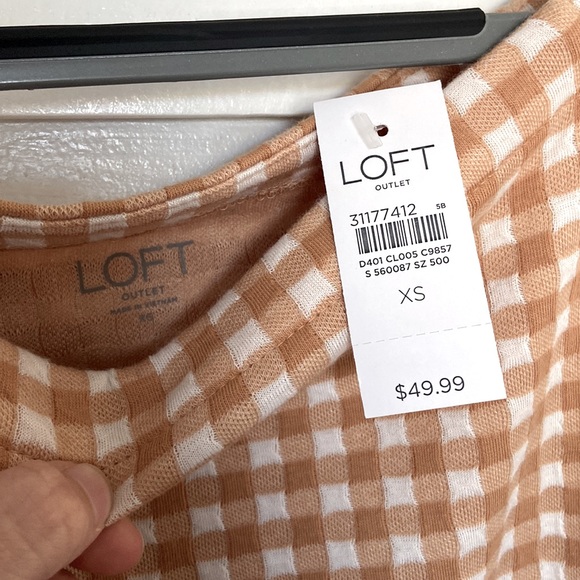 NWT LOFT outlet square neck or off shoulder top - Picture 2 of 4